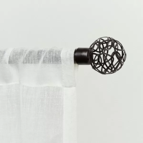 Curtain Rods & Hardware-Kirkland's Home Matte Bronze Catherine Curtain Rod, 120 In.