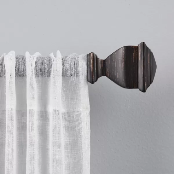 Curtain Rods & Hardware-Kirkland's Home Matte Bronze Nathan Curtain Rod, 72 In. Brown