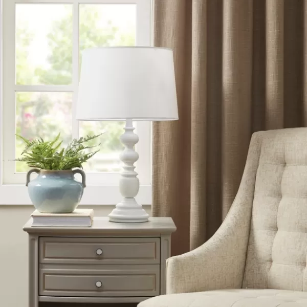 Table Lamps-Kirkland's Home Matte Candlestick Martha Stewart Table Lamp White