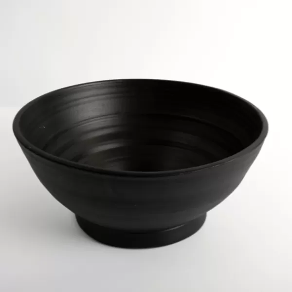 Decorative Bowls & Jars-Kirkland's Home Matte Footed Stoneware Bowl Black
