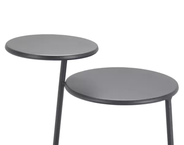 Accent & End Tables-Kirkland's Home Matte Overlapping 3-Tier Side Table Black