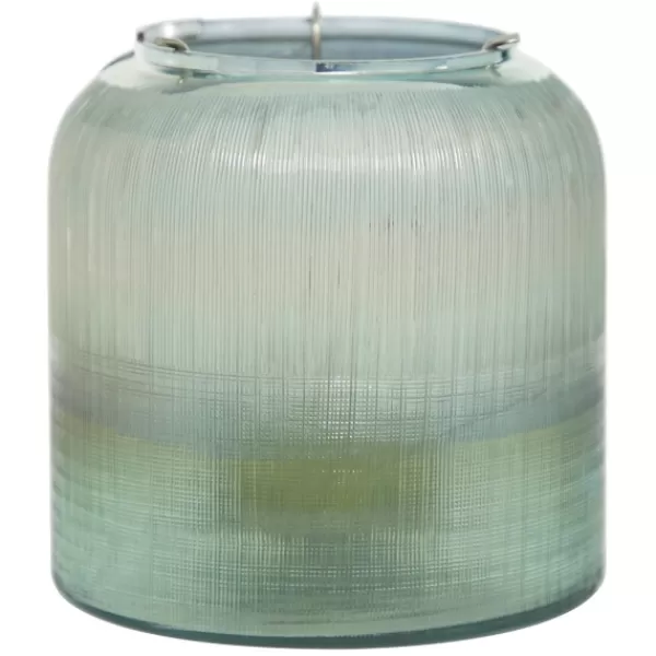 Candle Holders-Kirkland's Home Matte Turquoise Glass Candle Holder Blue