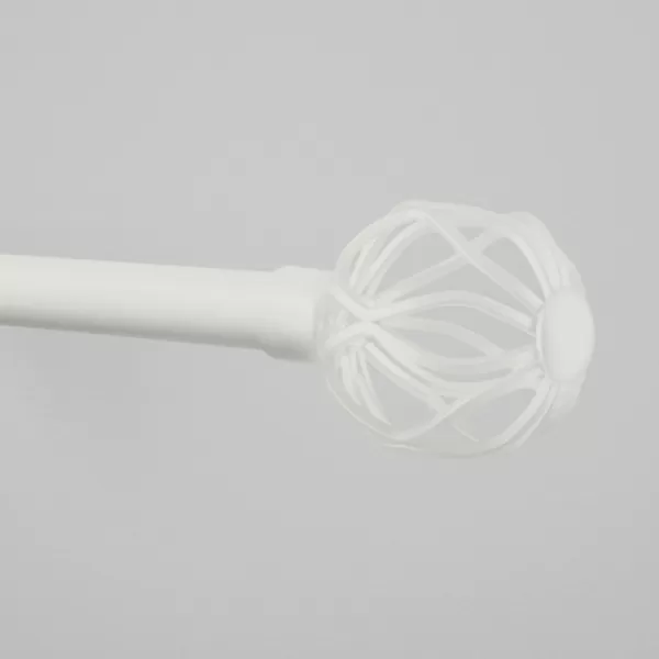 Curtain Rods & Hardware-Kirkland's Home Matte White Open Sphere Curtain Rod, 72 In.