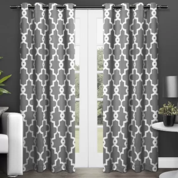 Curtains & Drapes-Kirkland's Home Maxwell Blackout Curtain Panel Set, 84 In. Gray
