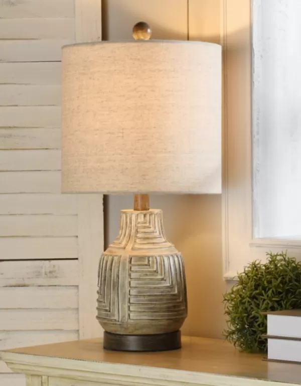 Table Lamps-Kirkland's Home Maze Design Table Lamp Tan
