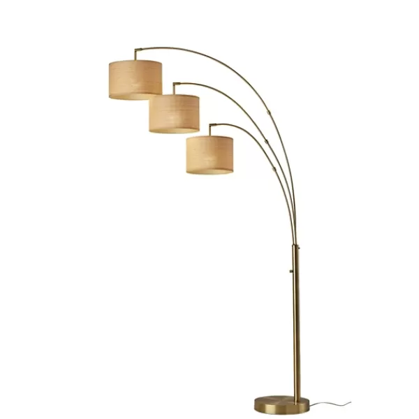 Floor Lamps-Kirkland's Home Metal 3-Arm Arched Floor Lamp Gold