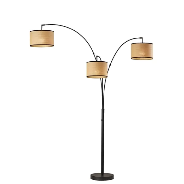 Floor Lamps-Kirkland's Home Metal 3-Arm Arched Floor Lamp Black