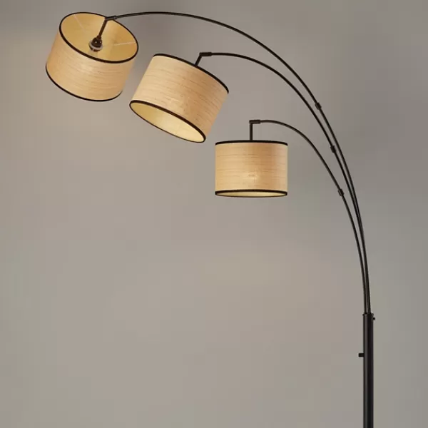 Floor Lamps-Kirkland's Home Metal 3-Arm Arched Floor Lamp Black