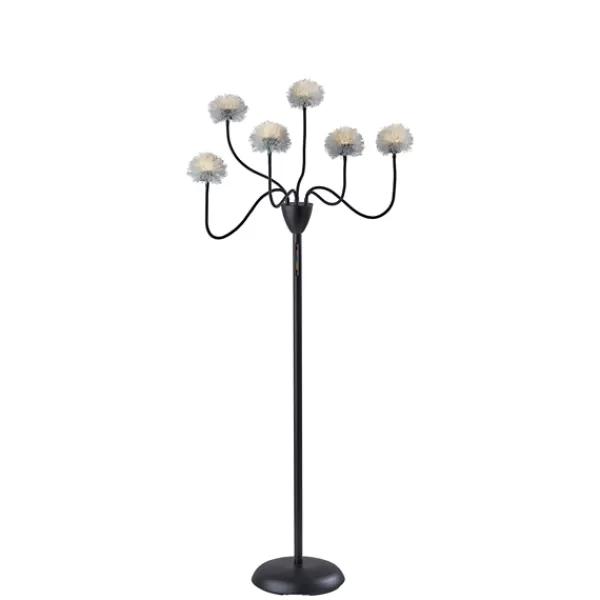 Floor Lamps-Kirkland's Home Metal 6-Arm Pom Pom Floor Lamp Black