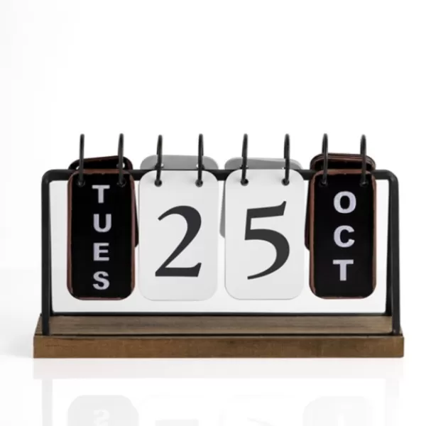 Decorative Accents-Kirkland's Home Metal And Wood Flip Calendar