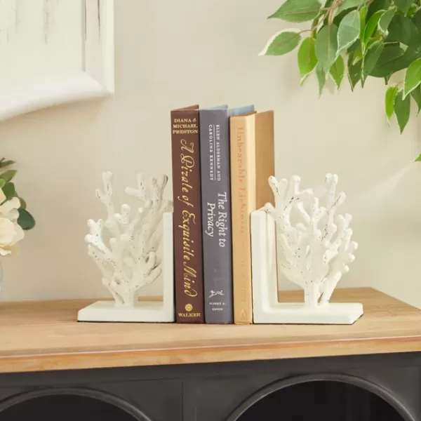 Decorative Accents-Kirkland's Home Metal Coral Bookends, Set Of 2 White