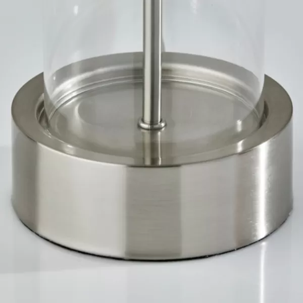 Table Lamps-Kirkland's Home Metal Dome And Clear Glass Table Lamp Silver