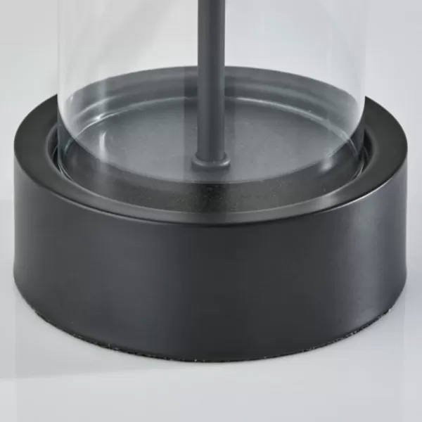 Table Lamps-Kirkland's Home Metal Dome And Clear Glass Table Lamp Black