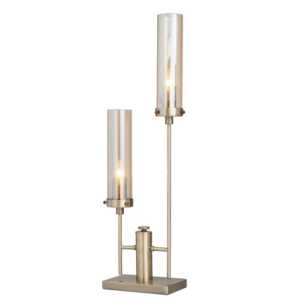 Table Lamps-Kirkland's Home Metal Double Stem Table Lamp Gold