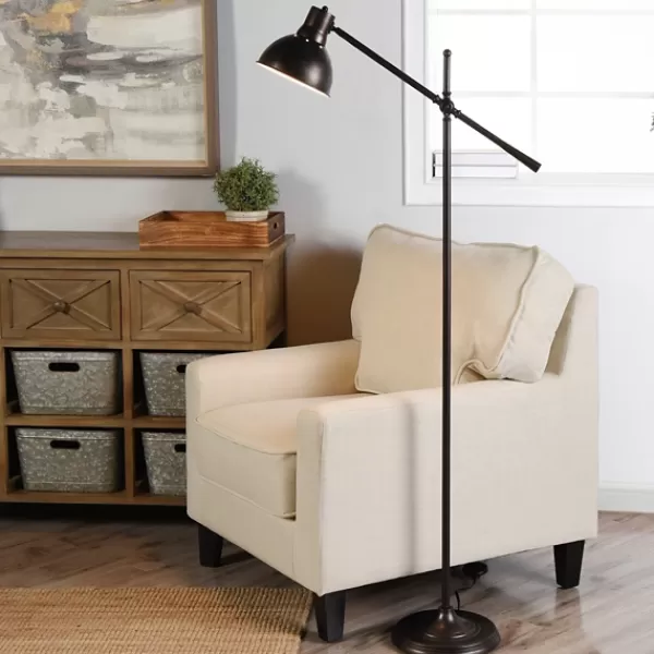 Floor Lamps-Kirkland's Home Metal Task Floor Lamp Black