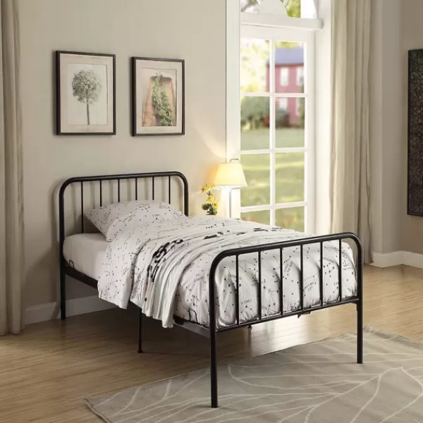 Beds & Headboards-Kirkland's Home Metal Twin Bed In A Box Black