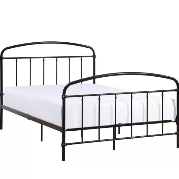 Beds & Headboards-Kirkland's Home Midnight Vintage Arch Full Bed Frame Black