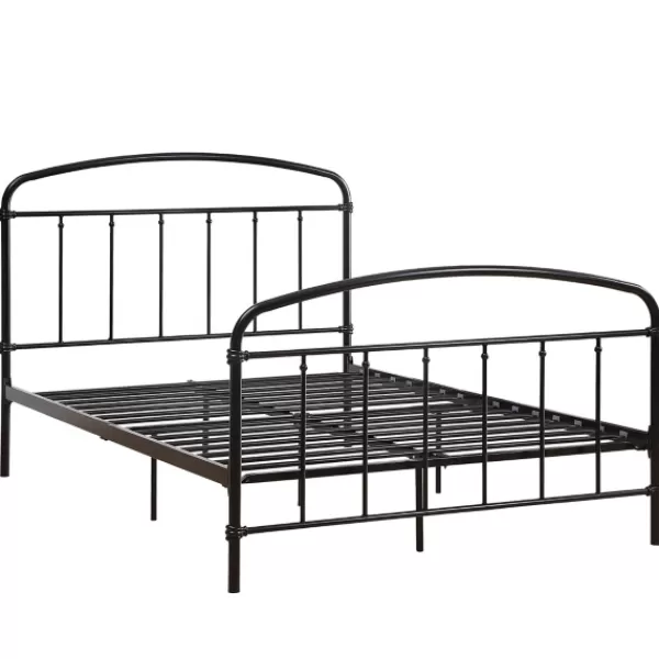 Beds & Headboards-Kirkland's Home Midnight Vintage Arch Full Bed Frame Black