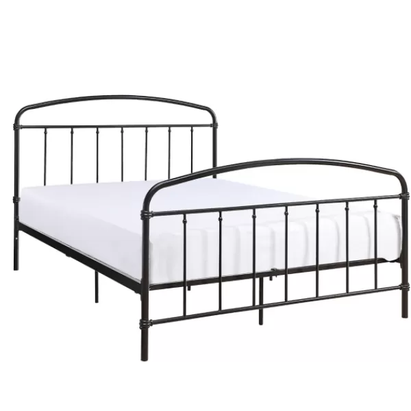 Beds & Headboards-Kirkland's Home Midnight Vintage Arch Queen Bed Frame Black