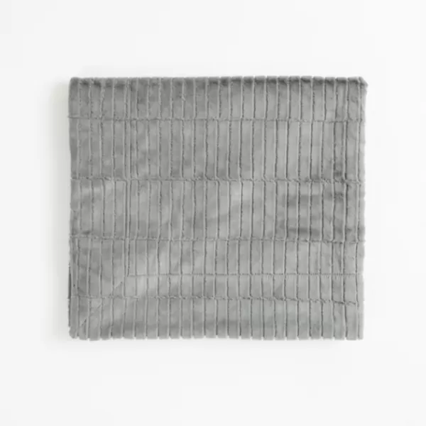 Blankets & Throws-Kirkland's Home Milan Fur Throw Gray