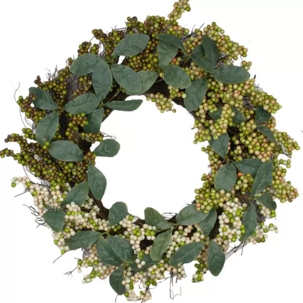 Wreaths-Kirkland's Home Mini Gradient Berries Twig Wreath Green