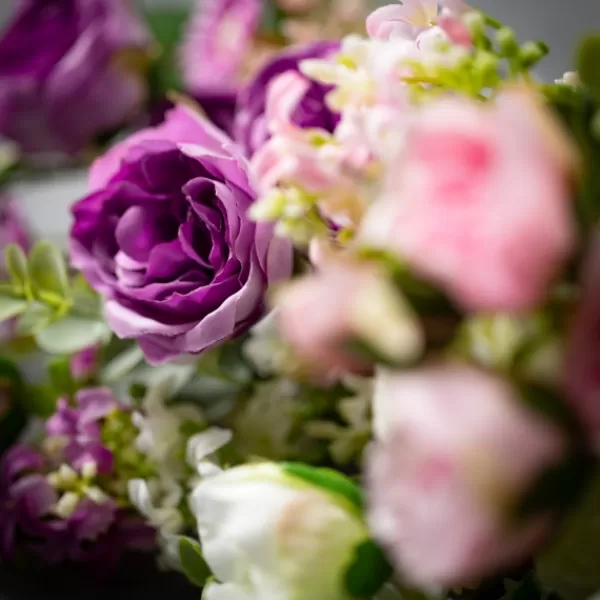 Stems & Bouquets-Kirkland's Home Mixed Floral And Foliage Bouquets, Set Of 3 Pink/Purple/White