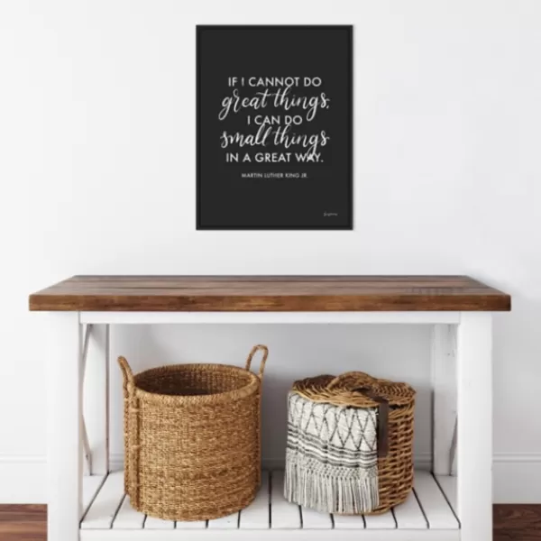 Wall Quotes & Signs-Kirkland's Home Mlk Words Of Wisdom Iii Framed Canvas Art Print Black/White