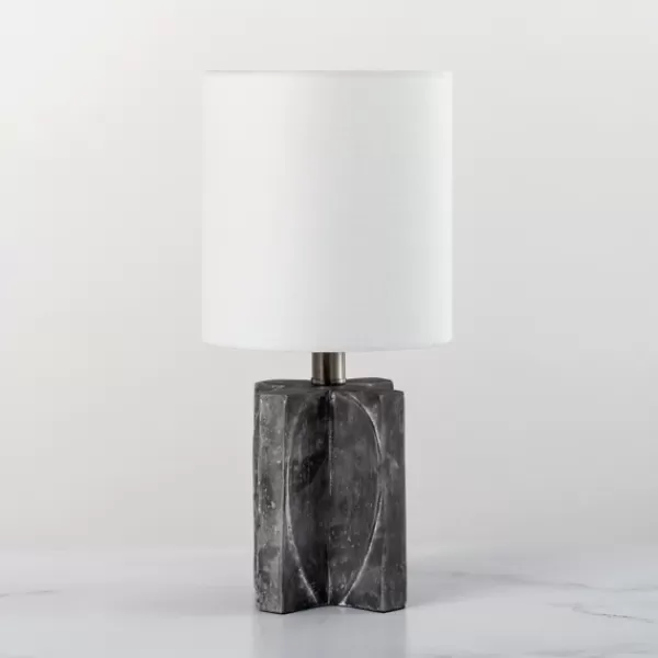 Table Lamps-Kirkland's Home Mod Marbled Gray Table Lamp White