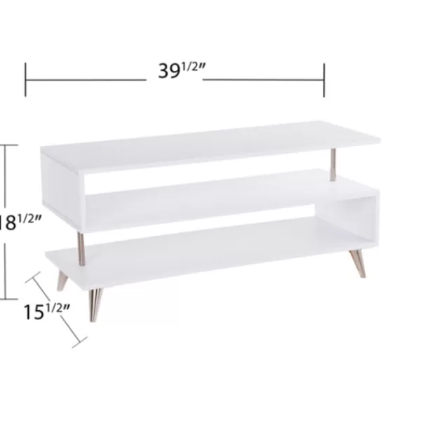 Tv Stands & Media Consoles-Kirkland's Home Modern Shape Tv Stand White