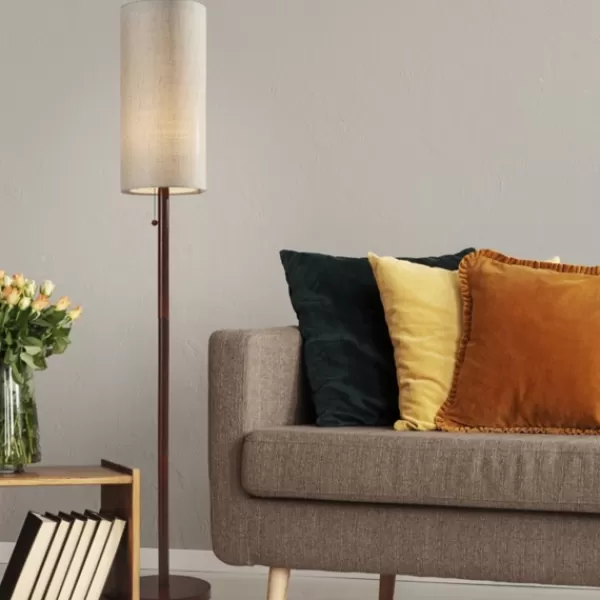 Floor Lamps-Kirkland's Home Modern Wood Emma Floor Lamp Tan