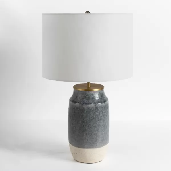 Table Lamps-Kirkland's Home Montgomery Two-Tone Speckled Table Lamp White