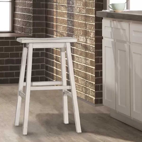 Bar Stools & Counter Height Stools-Kirkland's Home Moreno Sea Counter Stool White