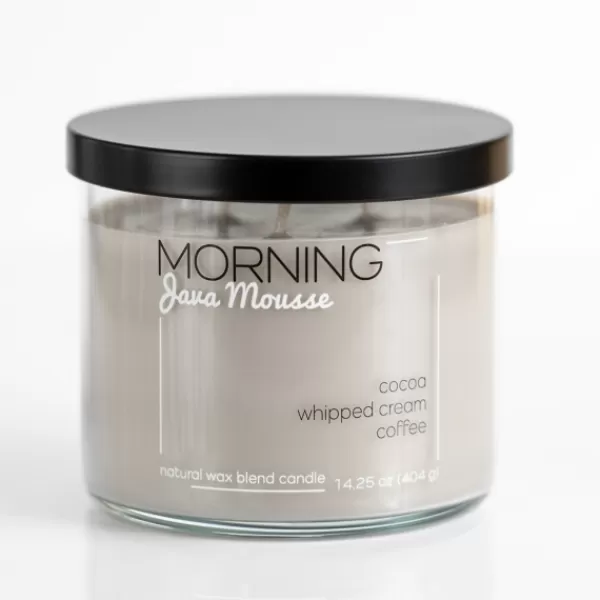 Candles-Kirkland's Home Morning Java Mousse Triple Wick Jar Candle Gray