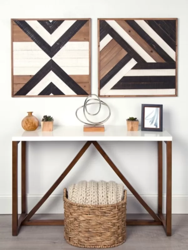 Wall Plaques-Kirkland's Home Multicolor Ballez Shiplap Wood Wall Plaque Brown/Black/White