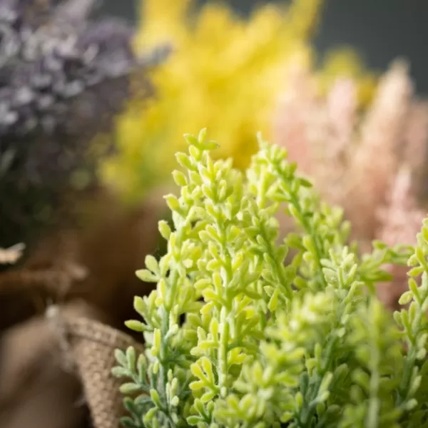 Arrangements & Greenery-Kirkland's Home Multicolor Lavender Burlap Arrangements, Set Of 4 Green/Pink/Purple/Yellow