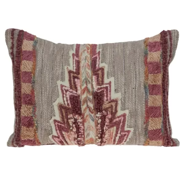 Pillows-Kirkland's Home Multicolor Tapestry Pillow Tan/Red/Multi