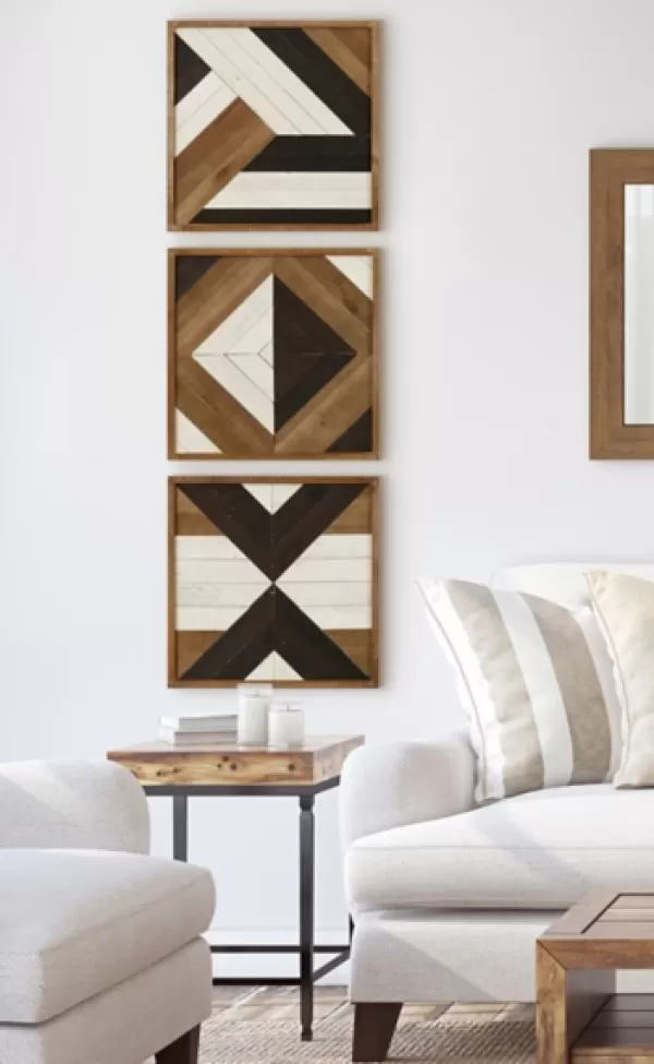 Wall Plaques-Kirkland's Home Multicolor Wood Ballez Wall Plaques, Set Of 3 Brown/Black/White