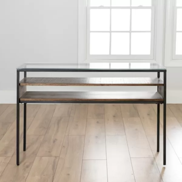 Console Tables-Kirkland's Home Nash Console Table Brown/Gray
