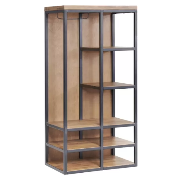 Entryway Furniture-Kirkland's Home Natural Acacia Wood And Metal 5-Shelf Hall Tree