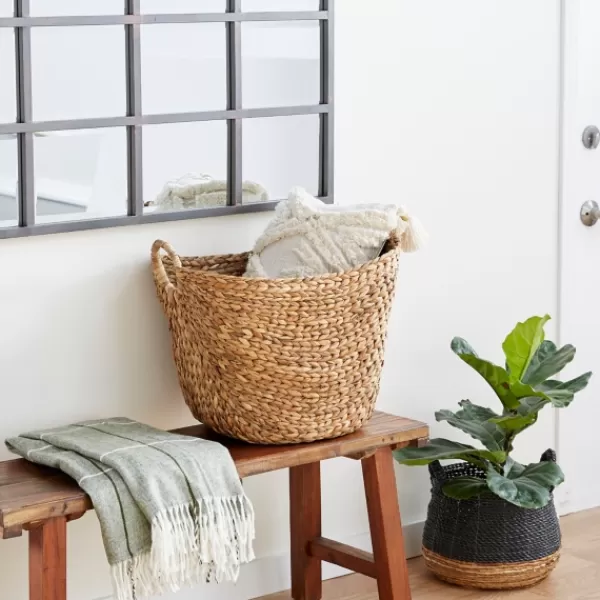 Baskets & Boxes-Kirkland's Home Natural Braided Seagrass Basket Tan