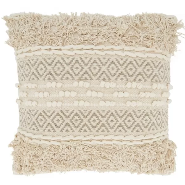 Pillows-Kirkland's Home Natural Corded Moroccan Cotton Pillow