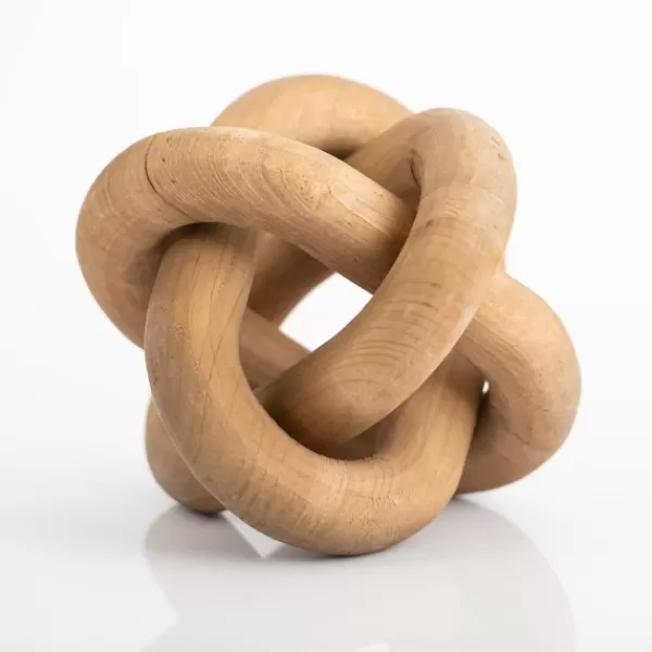 Statues & Figurines-Kirkland's Home Natural Distressed Wooden Knot Sculpture Tan