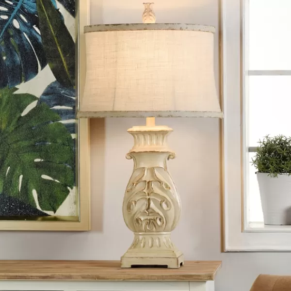 Table Lamps-Kirkland's Home Natural French Country Table Lamp White