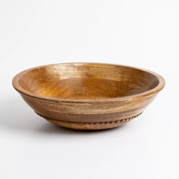 Decorative Bowls & Jars-Kirkland's Home Natural Mango Wood Decorative Bowl Tan