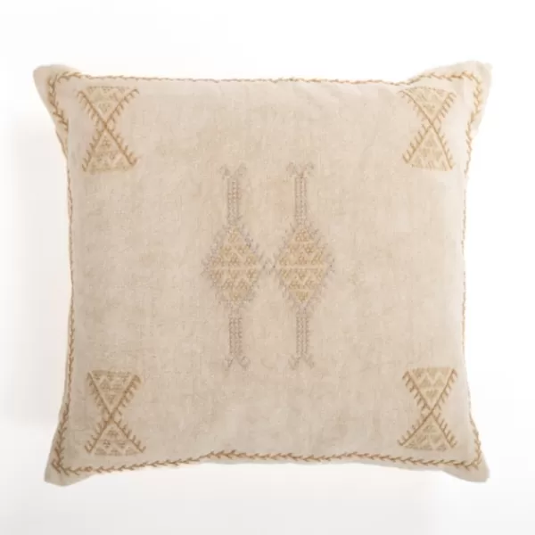 Pillows-Kirkland's Home Natural Nouree Pillow, 22 In. Tan
