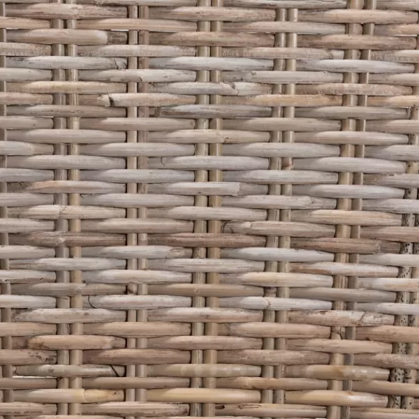 Dining Chairs-Kirkland's Home Natural Rattan Cutout Back Dining Chair Brown