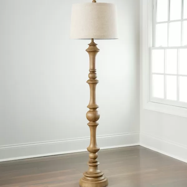 Floor Lamps-Kirkland's Home Natural Savannah Floor Lamp Brown