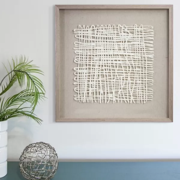 Wall Plaques-Kirkland's Home Natural String Art Wall Plaque Tan