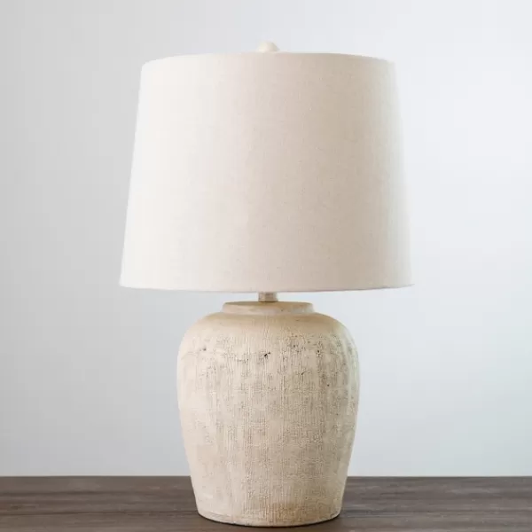 Table Lamps-Kirkland's Home Natural Textured Table Lamp Ivory