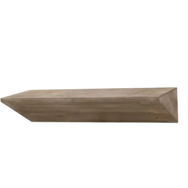 Shelves-Kirkland's Home Natural Wedge Wood Small Floating Shelf